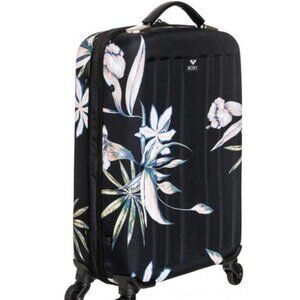 Roxy Stay True 35L Wheelie Luggage - True Black Delicate Flowers